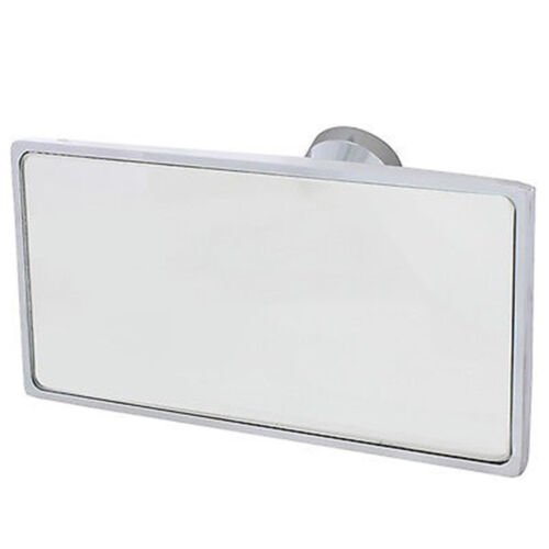 Interior Rectangle Square Chrome Rear View Glass Windshield Mirror Glue On Mount