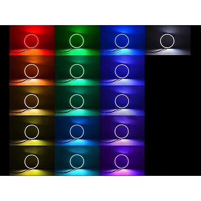 150mm Headlight Multi-Color Changing LED Shift RGB Angel Eye Halo Ring NC Pair