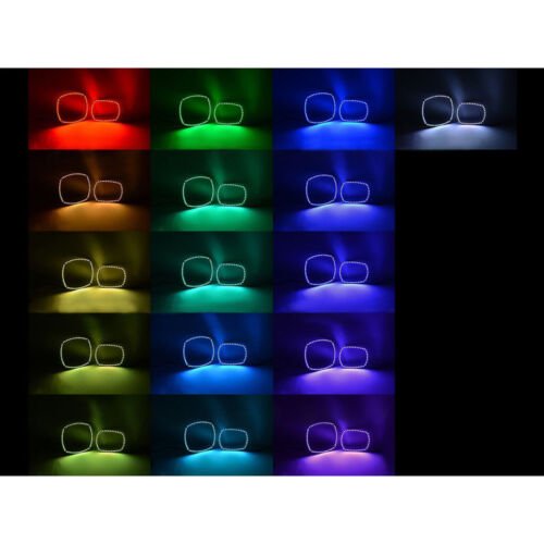 Multi-Color Changing LED RGB Headlight Halo Ring Set For 2011-14 Dodge Charger