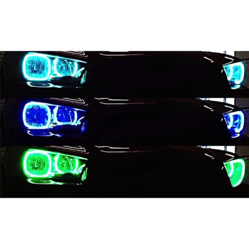 Multi-Color Changing LED RGB Headlight Halo Ring Set For 2011-14 Dodge Charger