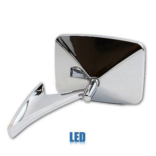 73-91 Chevy Truck Chrome Driver Outside LH LED Turn Signal Rear View Door Mirror