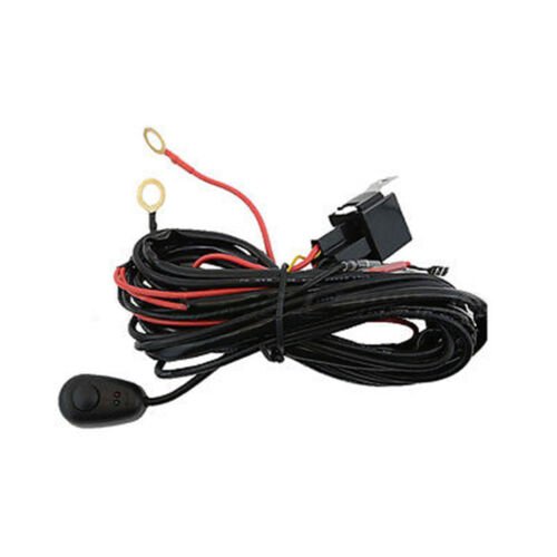 Universal Headlight Fog Light Bar LED Light Bar Wiring Harness On/Off Switch Kit