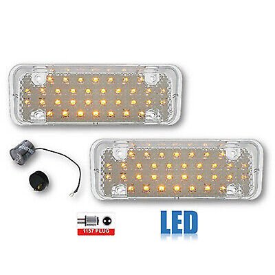 71 72 Chevy Pickup Truck Clear LED Park Light Lamp Lens PAIR & Flasher 1971 1972