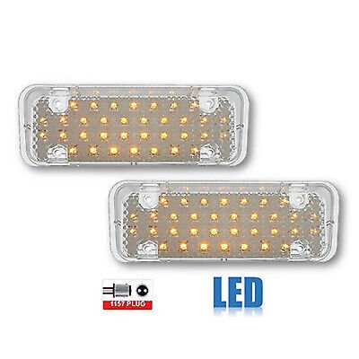 71 72 Chevy Pickup Truck Clear LED Park Light Lamp Lens PAIR & Flasher 1971 1972