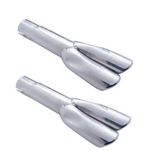 67 68 69 Ford Mustang GT Stainless Steel Universal Dual Exhaust Tips Pair