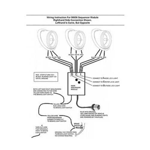Universal Sequential LED Tail Brake Turn Signal Blinker Light Lamp Module Kit