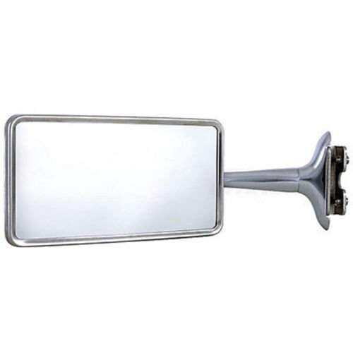 Rectangle Long Arm Peep Glass Mirror Outside Side Rear View Door Hot Rod Pair