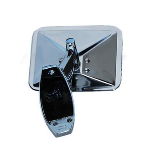 Truck Square Rectangle Chrome Outside Rearview LED Turn Signal RH Door Mirror