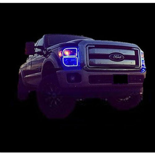 11-16 Ford F-250 Multi-Color Changing LED Headlight Halo Rings BLUETOOTH Set