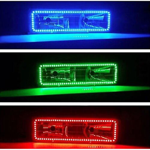 88-98 Chevy GMC Truck Color Changing LED RGB Lower Headlight Halo Rings Pair IR