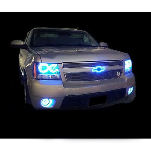 Chevy Bowtie Emblem Multi-Color Changing LED Shift RGB Halo Ring Set Chevrolet