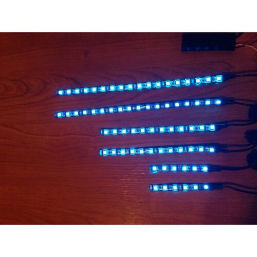 10Pc RGB LED Motorcycle Lighting Blue/Red/Green Neon Body Glow Light Strips Kit