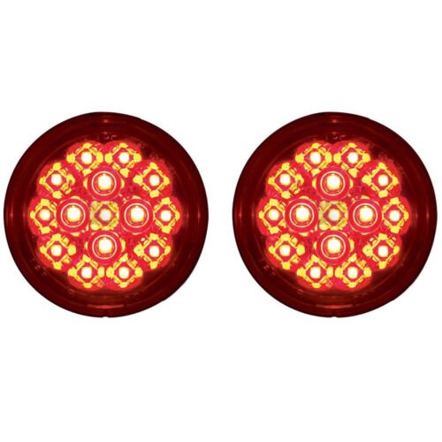 15 Red LED Rear Tail Turn Signal Lens Light 1157 Blinker Harley Motorcycle Pair