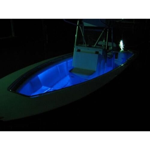 4Pc 12" Marine Party Ski Boat Boating Yacht 15 Blue LED Waterproof Light Strips