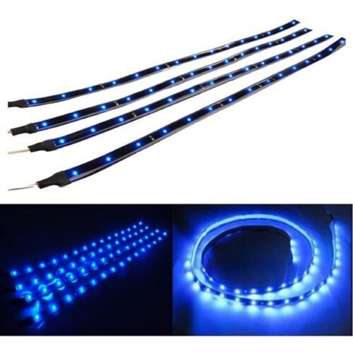 4Pc 12" Marine Party Ski Boat Boating Yacht 15 Blue LED Waterproof Light Strips