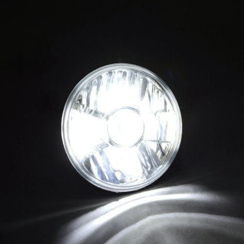 5-3/4" Projector Crystal Clear Headlight 6k LED HID H4 Light Bulbs Headlamp Set