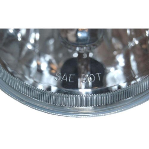 5-3/4" Crystal Clear Halogen Headlight Motorcycle Headlamp 6V 55/60W Light Bulb