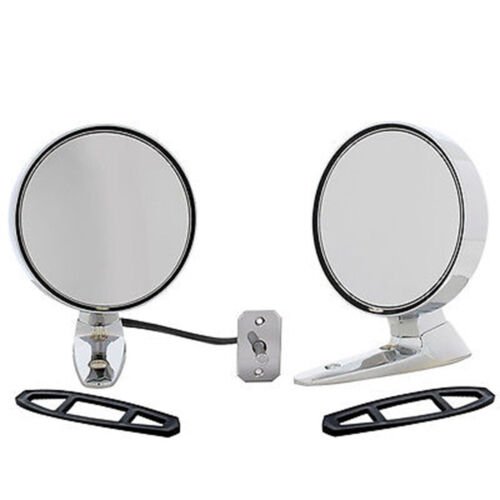 64 65 66 Ford Mustang Outside Left & Right Chrome Rear View Mirrors w/ Remote Pr