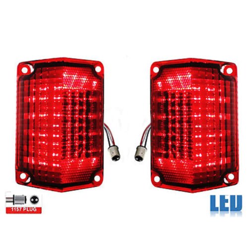 68 69 Chevy El Camino LED Tail Turn Signal Light Lenses w/ Gaskets & Flasher Set