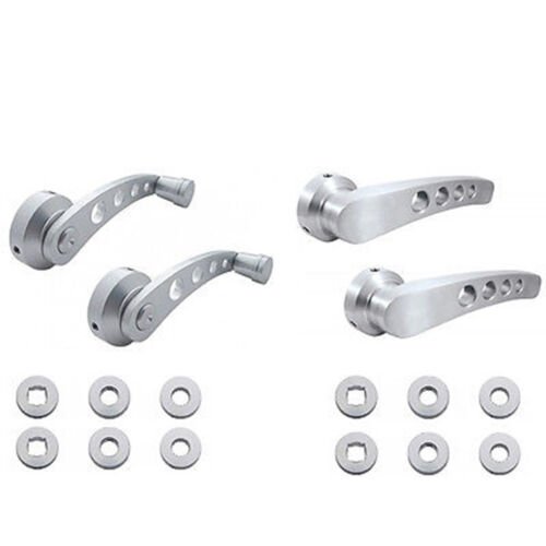 Interior Aluminum Billet Door Handles Window Knob Cranks Set Fits Dodge Truck