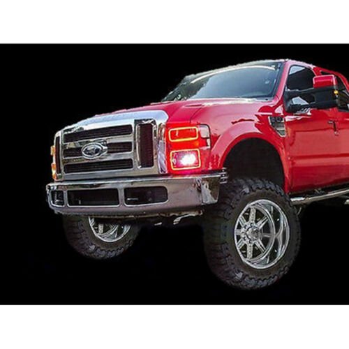 08-10 Ford F-250 Multi-Color Changing Shift LED RGB Halo Headlight Rings Set IR