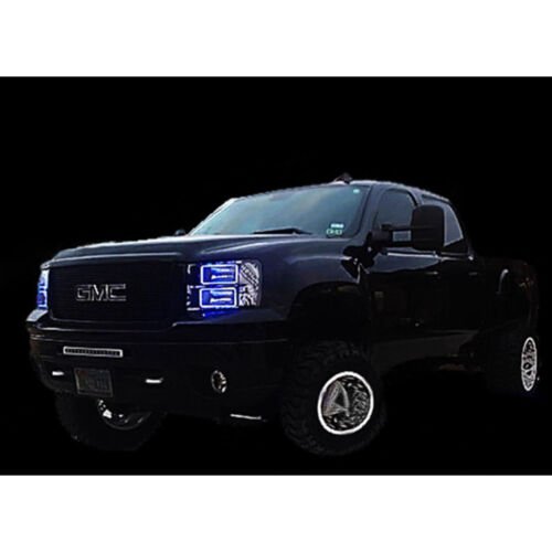 14-16 GMC Sierra Multi-Color Changing LED RGB Headlight Halo Rings BLUETOOTH Set