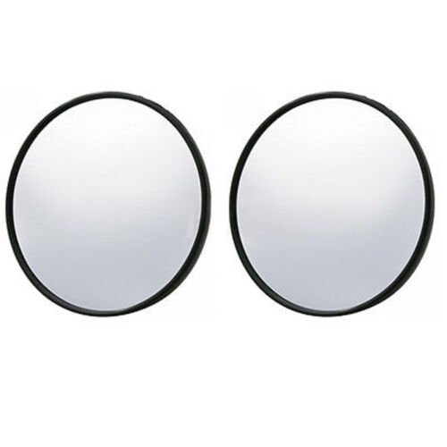 1947-1972 Chevy Truck 5" Black Smooth Exterior Door Round Rear View Mirror PAIR