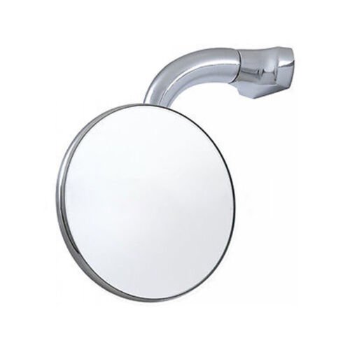 3" Chrome CONVEX Curved Arm Peep Side Door Glass Mirror Outside Rear View
