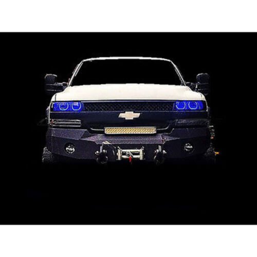 99-02 Chevy Silverado Multi-Color Changing LED RGB Headlight Halo Ring M7 Set