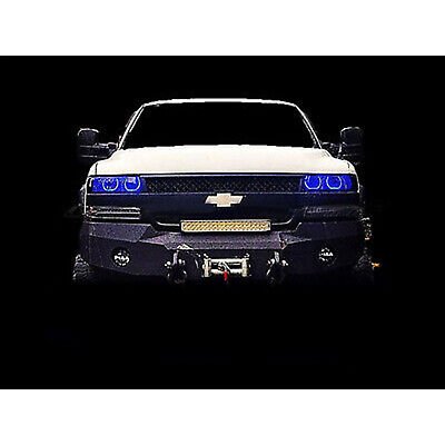 99-02 Chevy Silverado Multi-Color LED RGB SMD Headlight Halo Ring BLUETOOTH Set