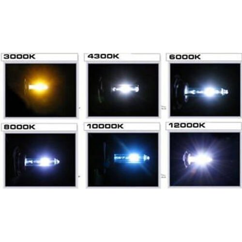 5-3/4 Crystal Clear Glass Metal Headlight Headlamp 10000K 10k HID Light Bulb Set