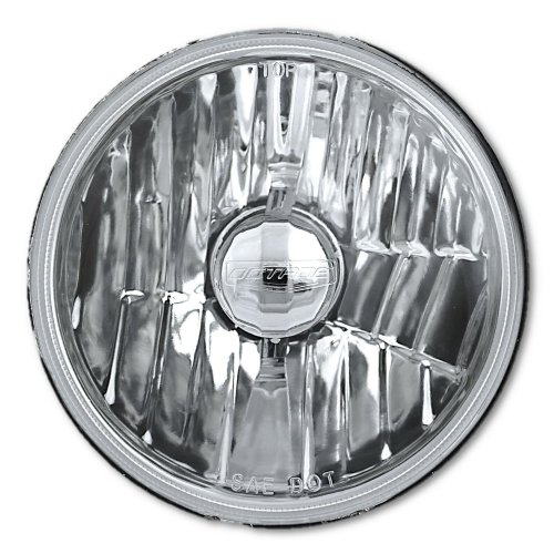 5-3/4" Crystal Clear Glass Metal Headlight 6k LED HID H4 Light Bulb Headlamp Set