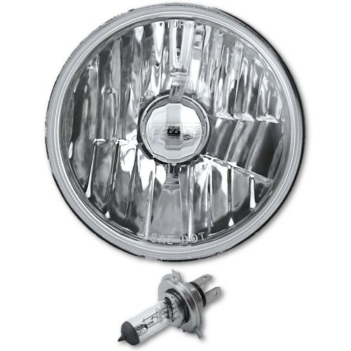 5-3/4" Crystal Clear Halogen Headlight Motorcycle Headlamp 12V 35/35W Light Bulb