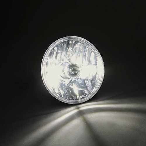 5-3/4" Crystal Clear Halogen Headlight Motorcycle Headlamp 6V 25/25W Light Bulb