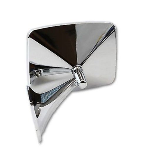 73-91 Chevy Truck Chrome Outside Rectangle Convex Rear View Door Mirrors Pair