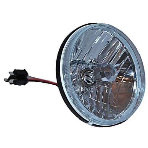 5-3/4" Motorcycle Crystal Halogen Metal Headlight H4 Headlamp 60/55W For: Harley