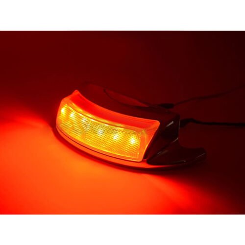 Harley Davidson Rear Fender Clear Lens LED Tail Running Brake Light Lamp