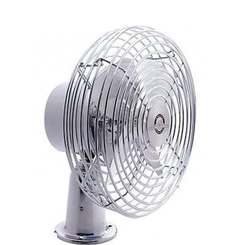 6" Steel Blade Heavy Duty Chrome 12V Dash Fan Truck Trailer Car Van RV Fits Jeep