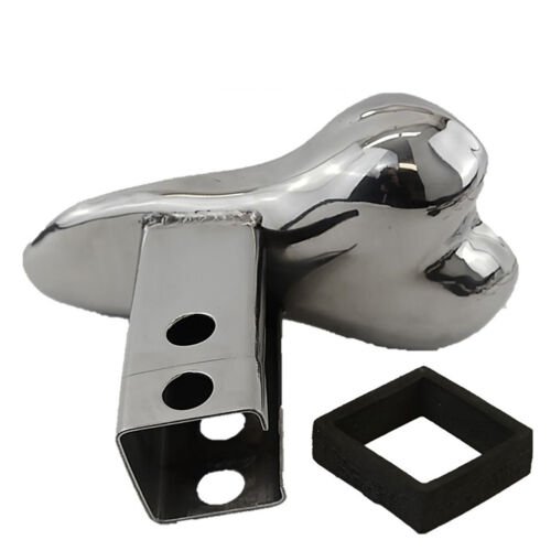 Polished Stainless Bull Balls Nutz Nut Truck Trailer Hitch 2" Receiver Cover