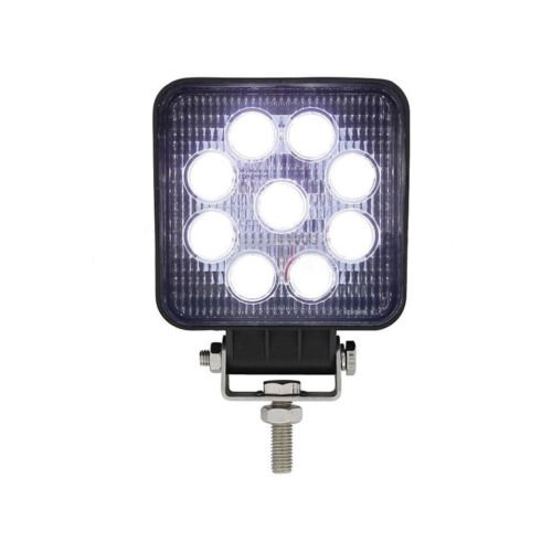 Square HP 9 LED Competition Series Stud Mount Work Light Off Road 4WD Fits Jeep