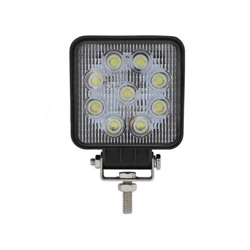 Square HP 9 LED Competition Series Stud Mount Work Light Off Road 4WD Fits Jeep