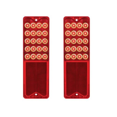 71-72 Chevy & GMC Truck LED SEQUENTIAL Red & Amber Lenses w/ Door Mirror Set NH