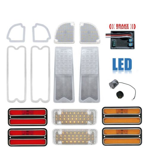 71-72 Chevy GMC Truck LED Clear Tail Park Lamp Lenses & Brake Module Set