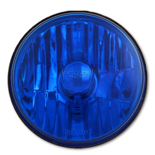 5-3/4" 6V Motorcycle Halogen Headlight Headlamp Crystal Clear Blue Bulb 60/55W