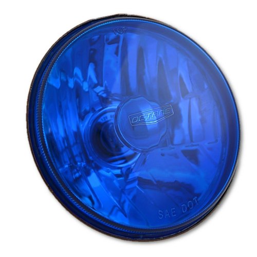 5-3/4" 6V Motorcycle Halogen Headlight Headlamp Crystal Clear Blue Bulb 60/55W