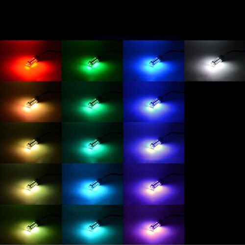 9005 27 SMD RGB Multi-Color Changing Shift Led Fog DRL Light Bulb IR Pair