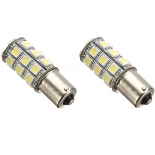 #1156 18SMD Amber Yellow LED Park Parking Tail Light Turn Signal Lamp Bulbs Pair