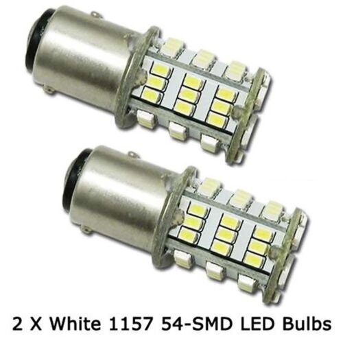 #1157 White 54 LED Pair 12V Tail Light Rear Brake Stop Turn Signal Lamps Bulbs
