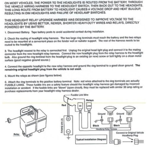 Ceramic H4 Headlight Relay Wiring Harness 2 Headlamp Light Bulb Socket Plugs 7"