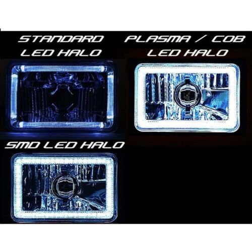 SINGLE 4X6 LED COB Color Change Halo Crystal Headlight Light Bulb Headlamp